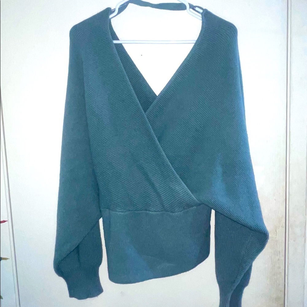 Blue long sleeve top